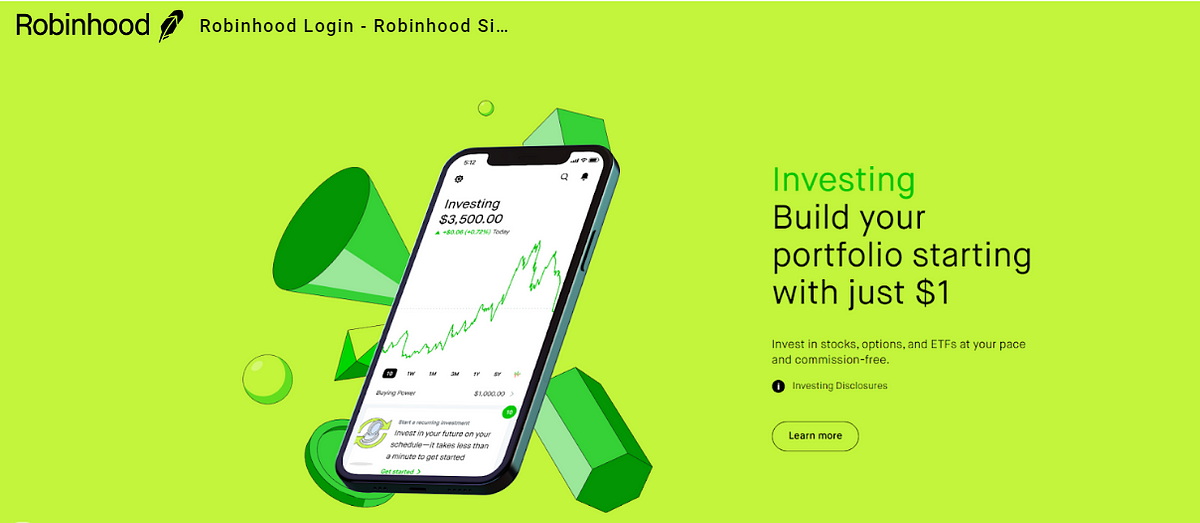 robinhood login